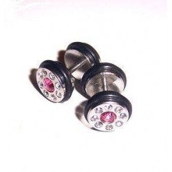 Piercing earrings pink