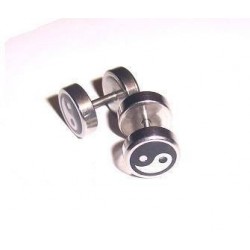 Piercing earrings yin yang