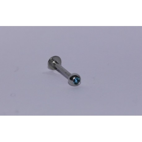 Piercing buza albastru-verzui 10mm