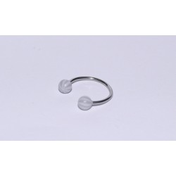 Piercing Circular alb-gri 12mm