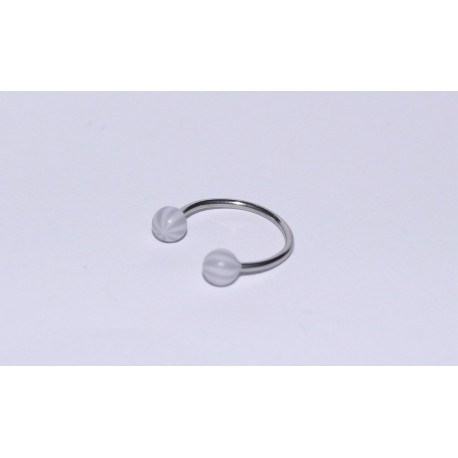 Piercing circular white-gray 8mm