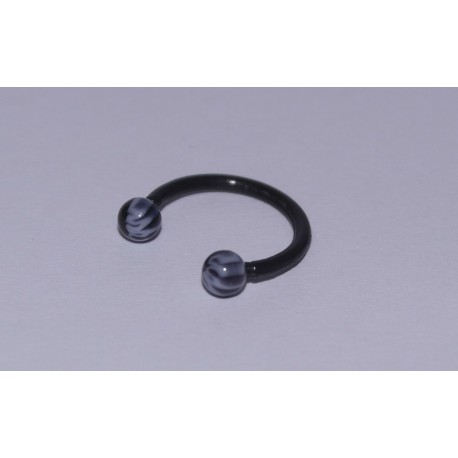 Piercing Circular acril negru 10mm