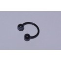 Piercing Circular acril negru 9mm