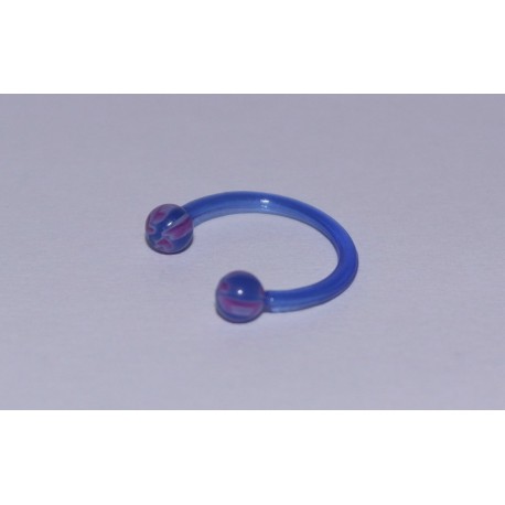 Piercing circular acrylic dark blue 10mm