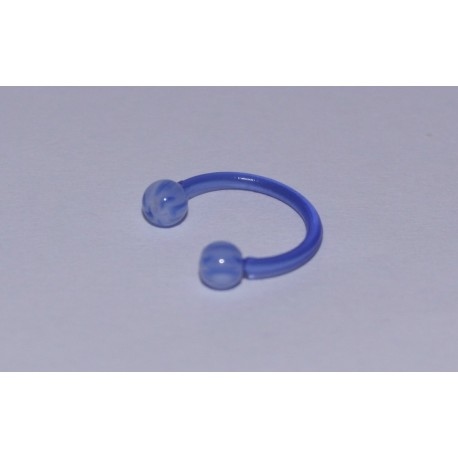 Piercing circular acrylic blue 10mm