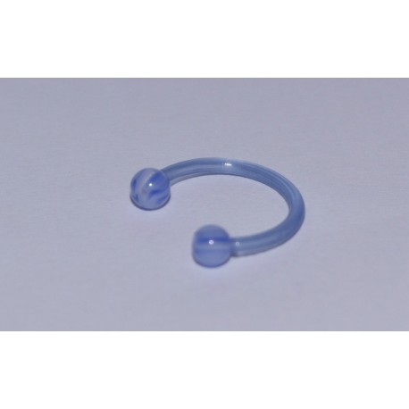 Piercing circular acrylic light blue 10mm