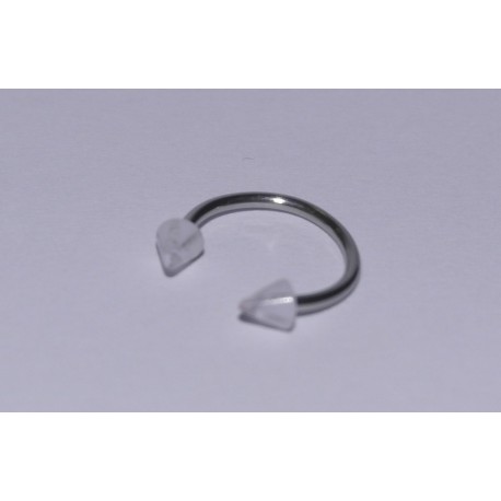Piercing Circular ascutit transparent 10mm