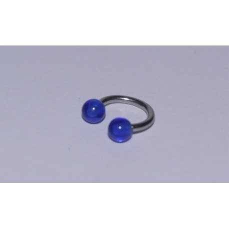 Piercing circular blue 6mm
