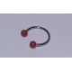 Piercing circular red 10mm