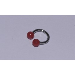 Piercing Circular rosu 6mm