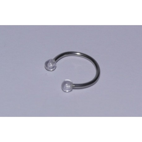 Piercing circular ball transparent 10mm