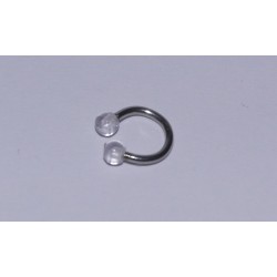 Piercing Circular bila transparent 6mm