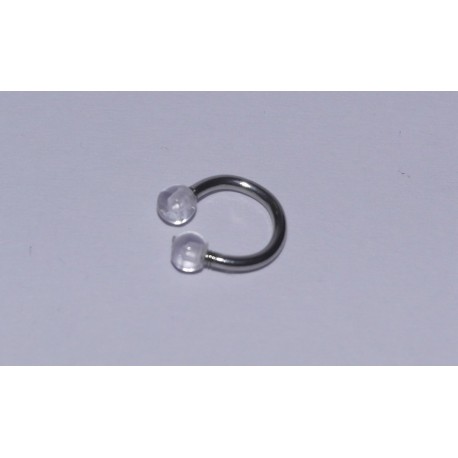 Piercing circular ball transparent 6mm
