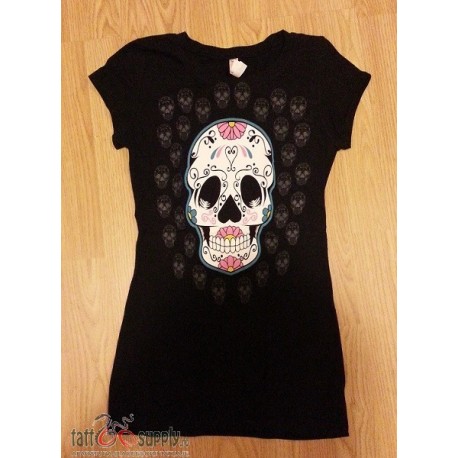 Lady T-short Day of The Dead Head