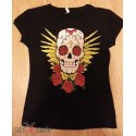 Tricou Dama Day of The Dead Head Rose